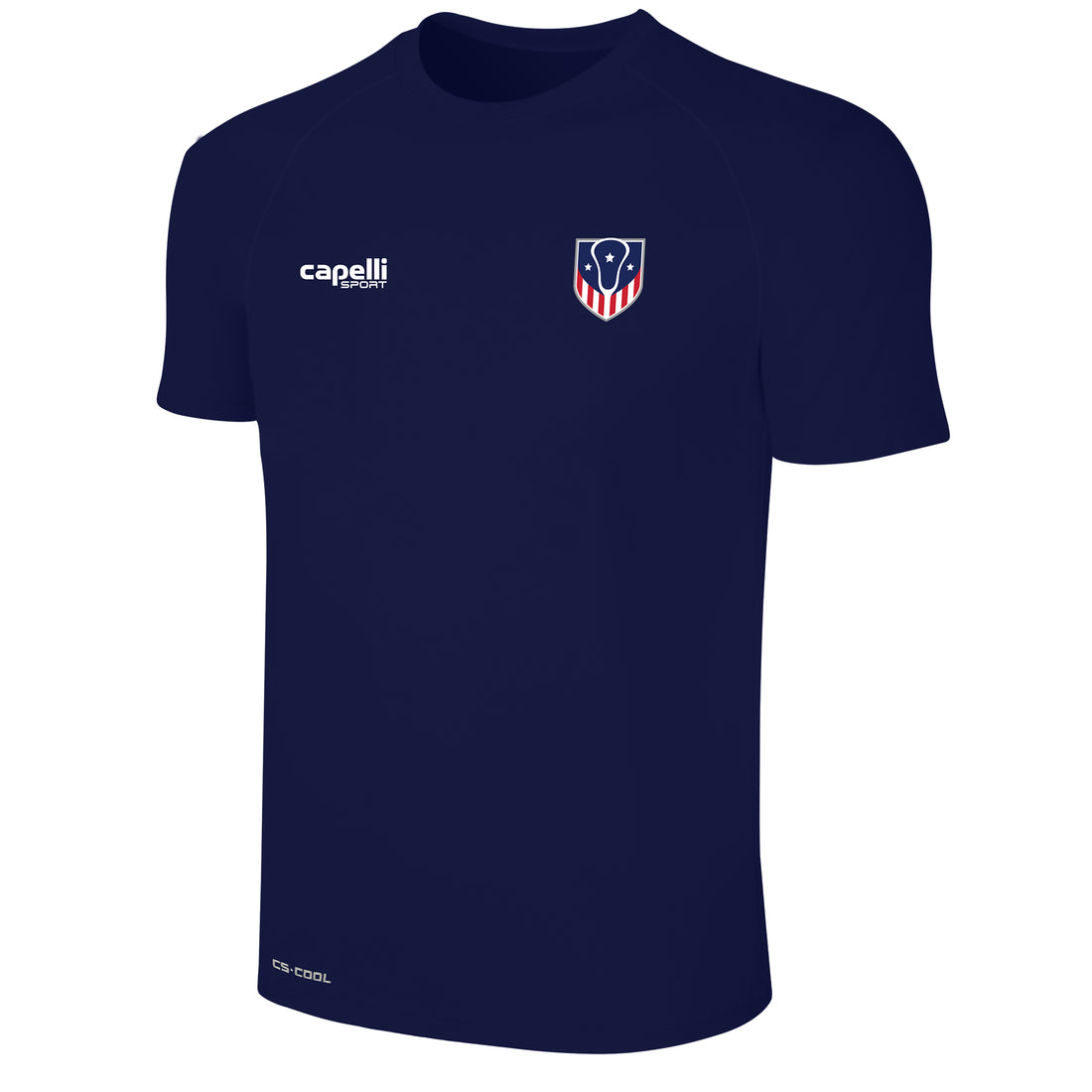 Navy blue sports jersey with logo and "capelli sport" text.