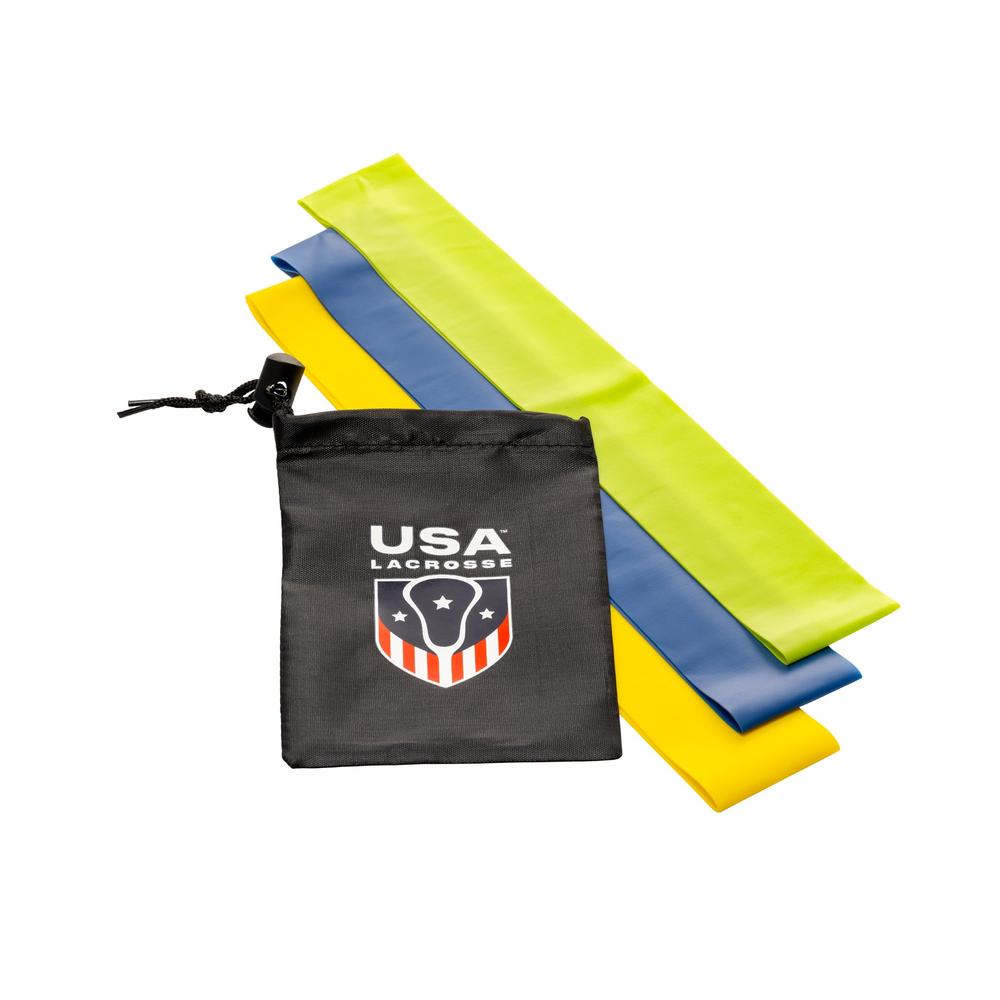 USA Lacrosse flag set with instructional playbook.