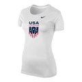 White Nike t-shirt with USA Lacrosse logo.