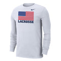 White long-sleeve shirt with American flag and