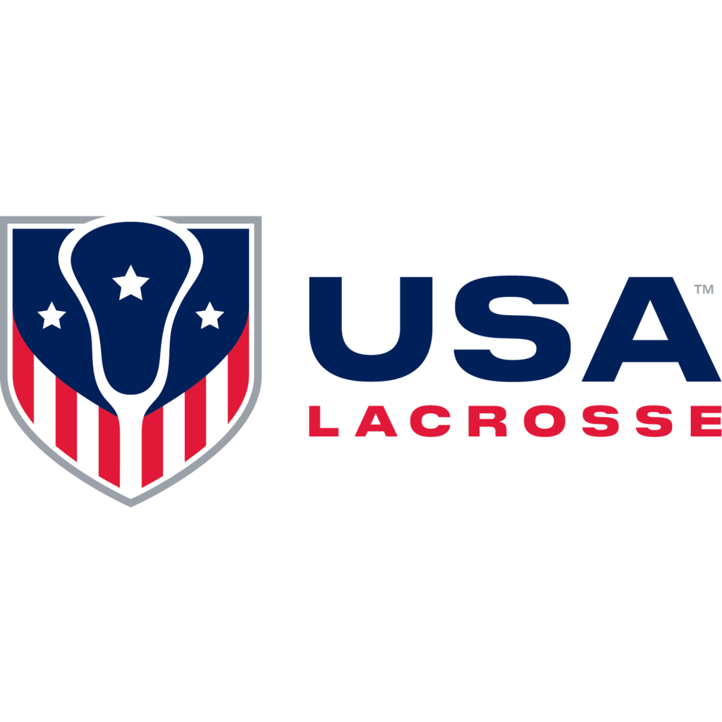 USA Lacrosse logo with shield and lacrosse stick design.