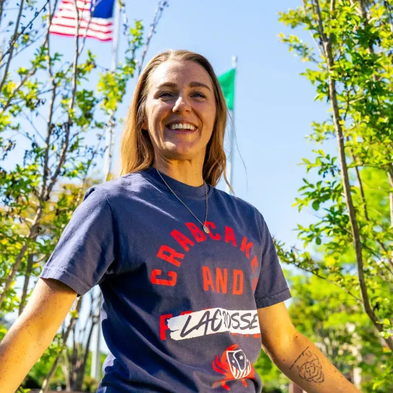 Crabcakes and Lacrosse Unisex Tee