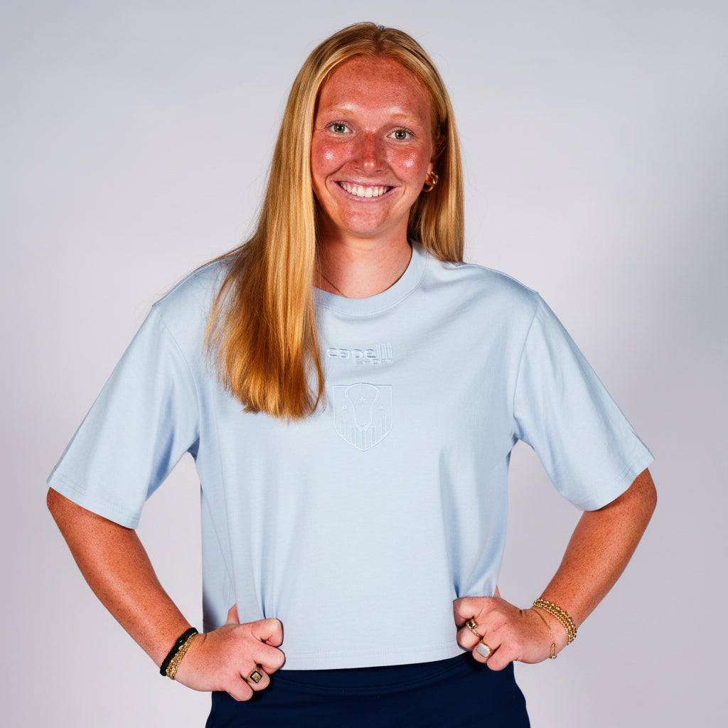 USA Lacrosse Tonal Cropped Oversized Tee - Women's