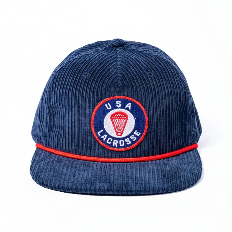 USA Lacrosse Patriotic Curdoroy Rope Hat