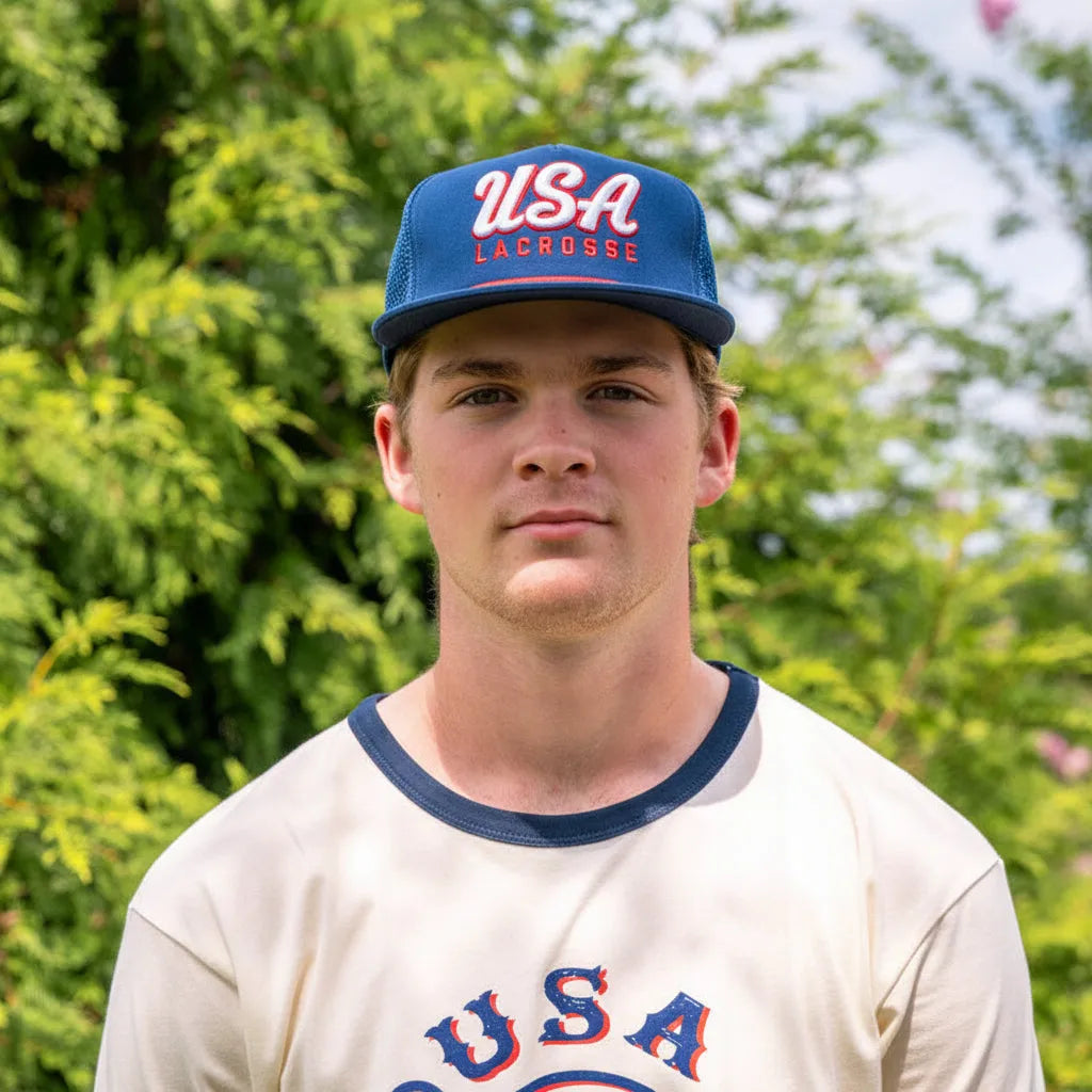 USA Lacrosse Patriotic Embroidered Rope Hat