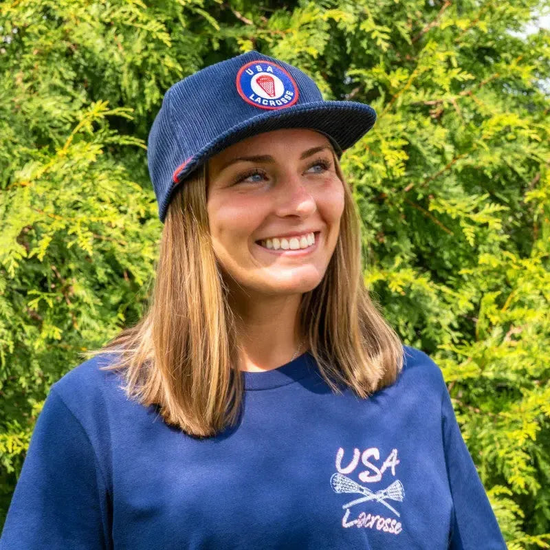 USA Lacrosse Patriotic Curdoroy Rope Hat