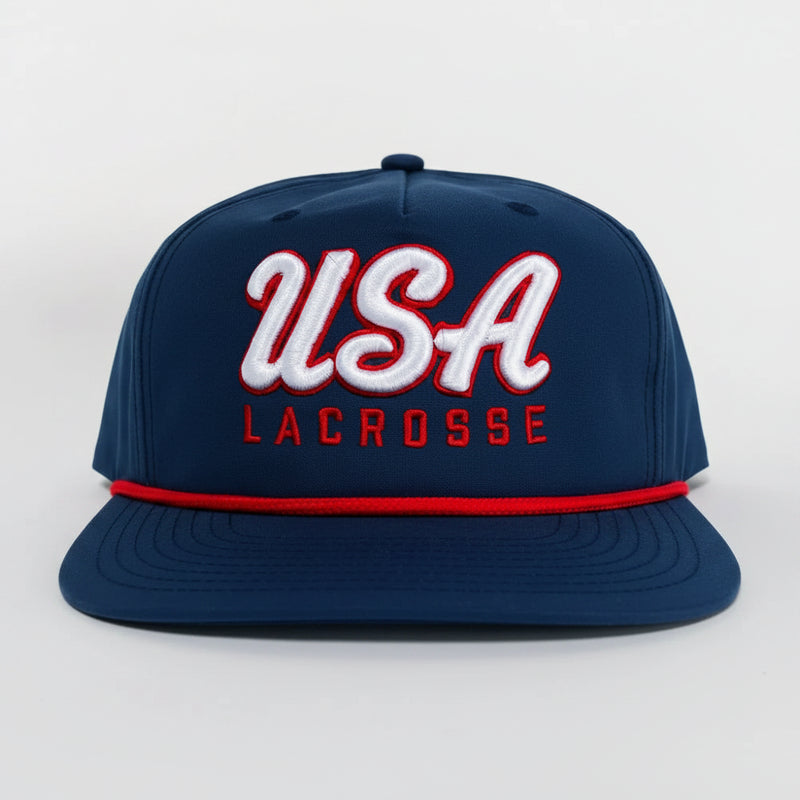 USA Lacrosse Patriotic Embroidered Rope Hat