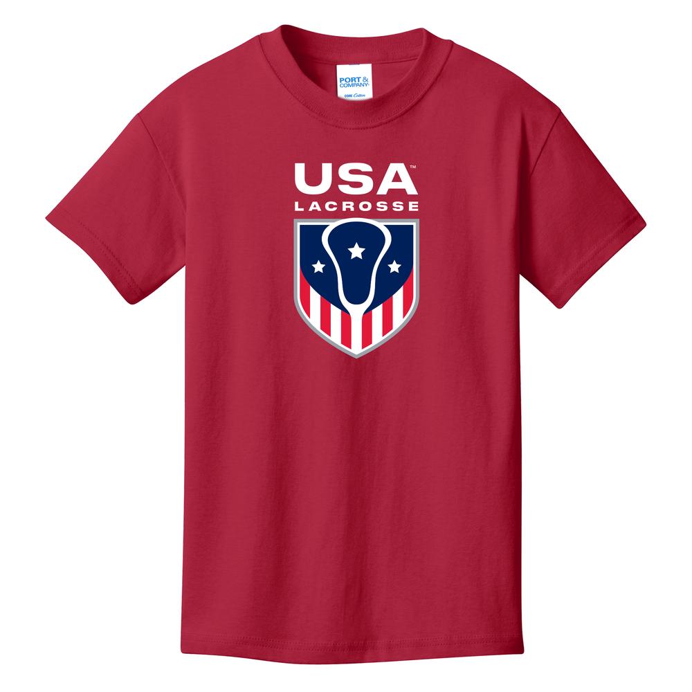 Youth USA Lacrosse Cotton Short Sleeve