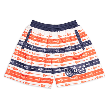 Adult's USA Lacrosse Stripe Shorts