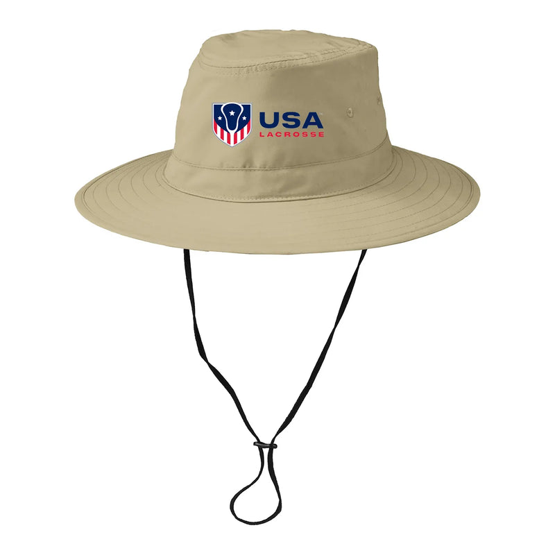 FINAL SALE: USA Lacrosse Bucket Hat* - Khaki S Adult - USA Lacrosse