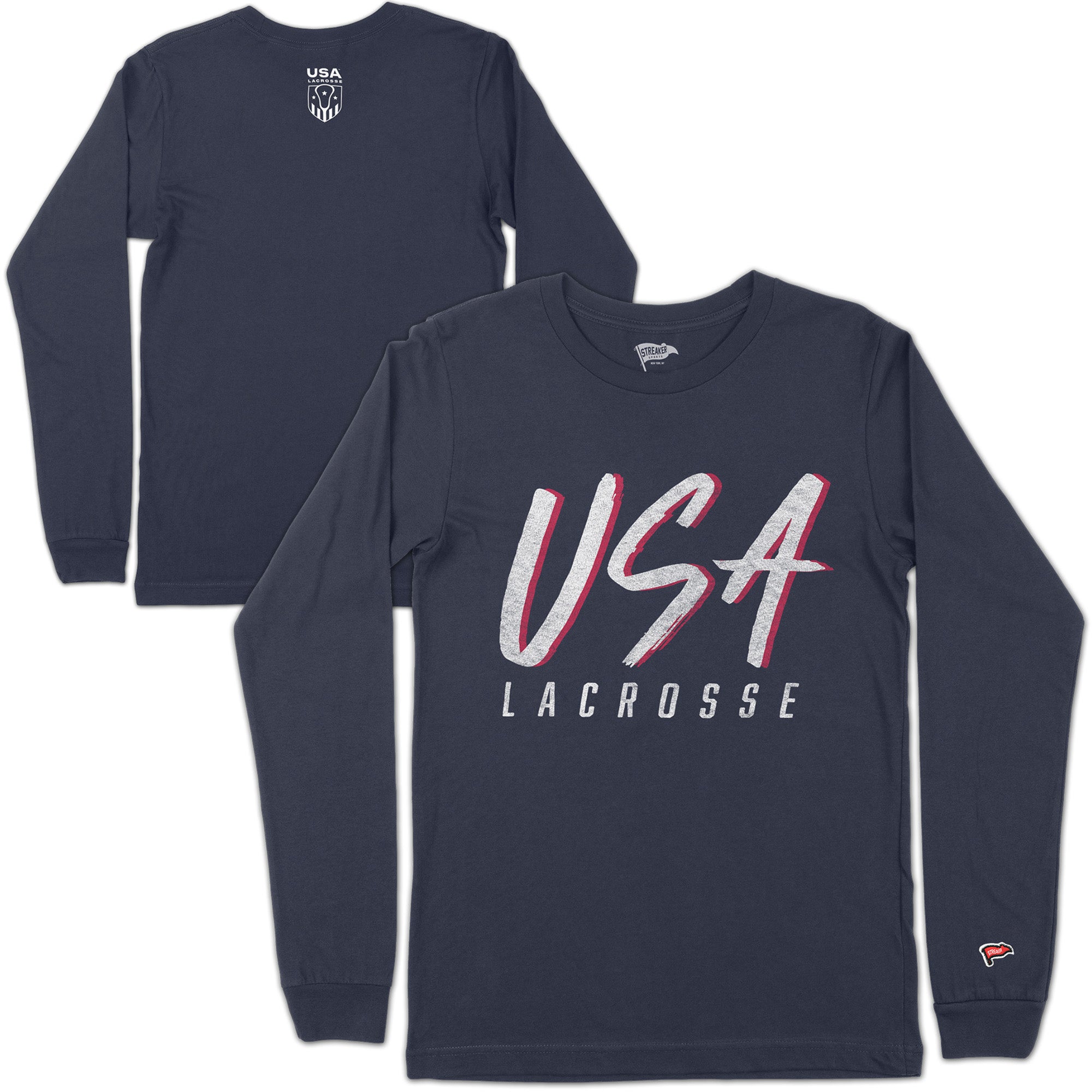 USA Lacrosse Wordmark Longsleeve Tee