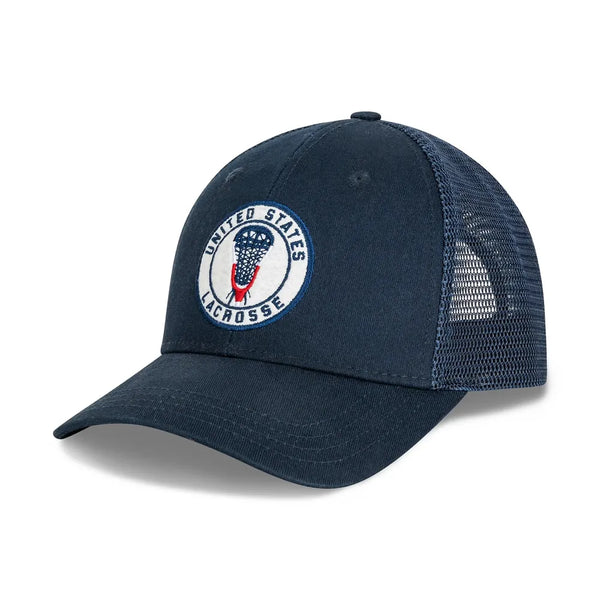 USA Lacrosse Vintage Crest Trucker Hat