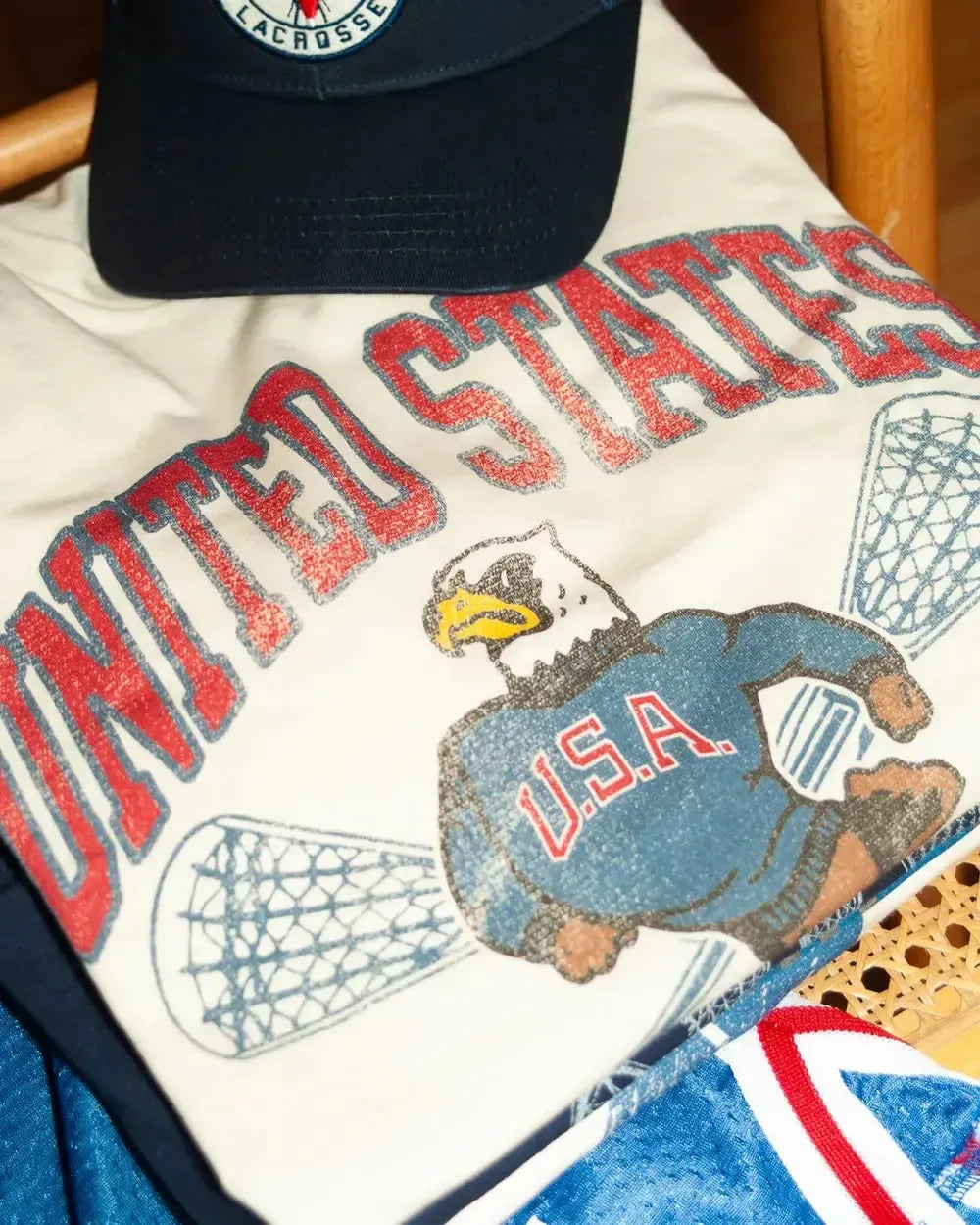 USA Lacrosse Vintage Eagle Tee