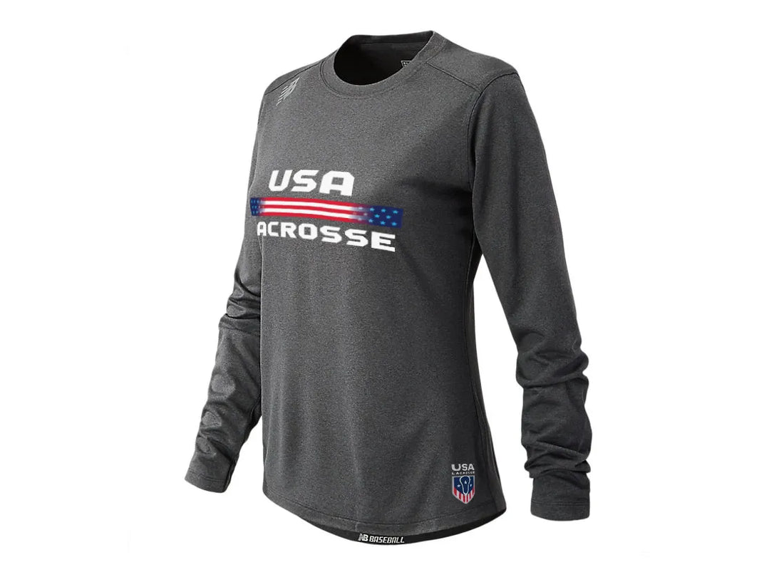 Women's New Balance USA Banner LS Tech Tee