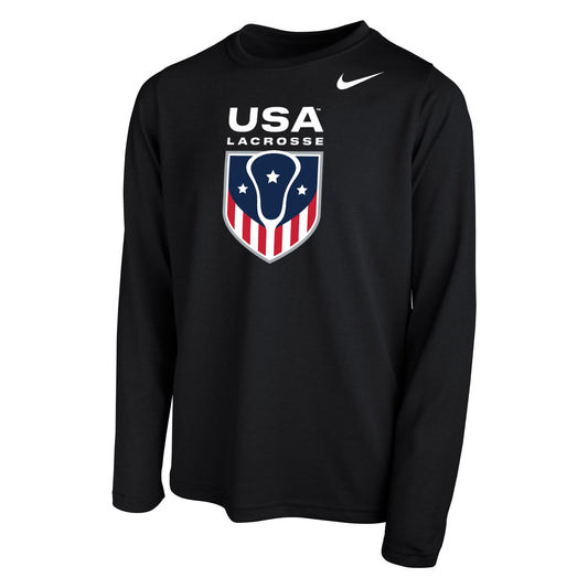 Youth USA Lacrosse Nike Dri-FIT Legend Long Sleeve