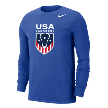 USA Lacrosse Nike Dri-FIT Cotton LS Tee