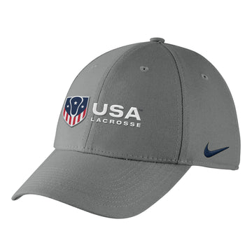 Youth USA Lacrosse Nike Swoosh Flexfit Hat