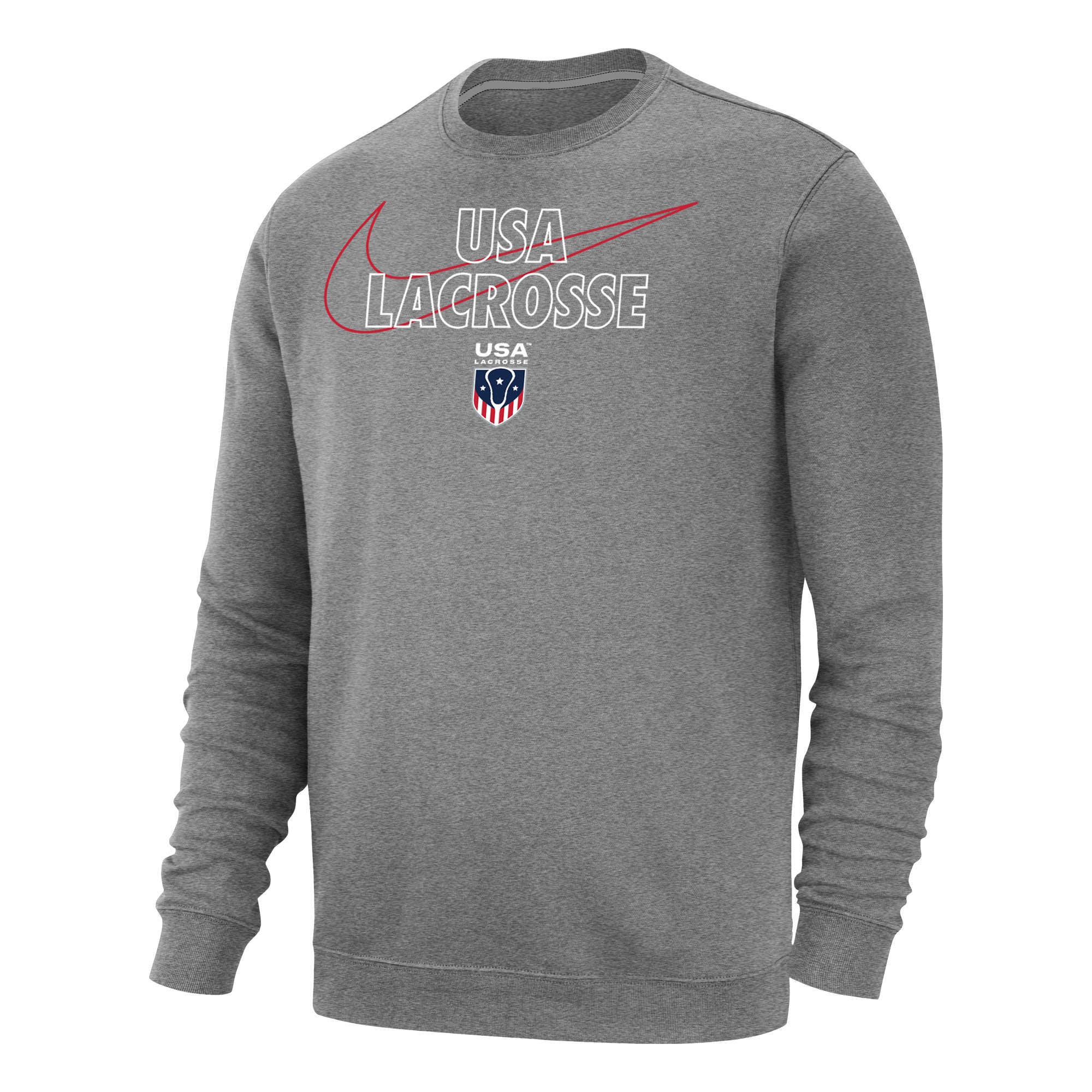 FINAL SALE: Adult's USA Lacrosse Nike Club Fleece Crewneck