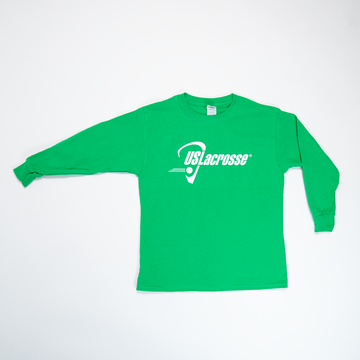 Final Sale - Youth US Lacrosse Green Long Sleeve Shirt