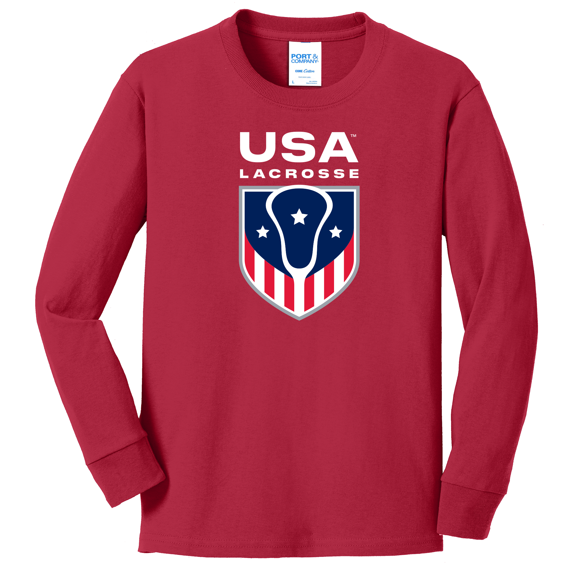 Youth USA Lacrosse Cotton Long Sleeve