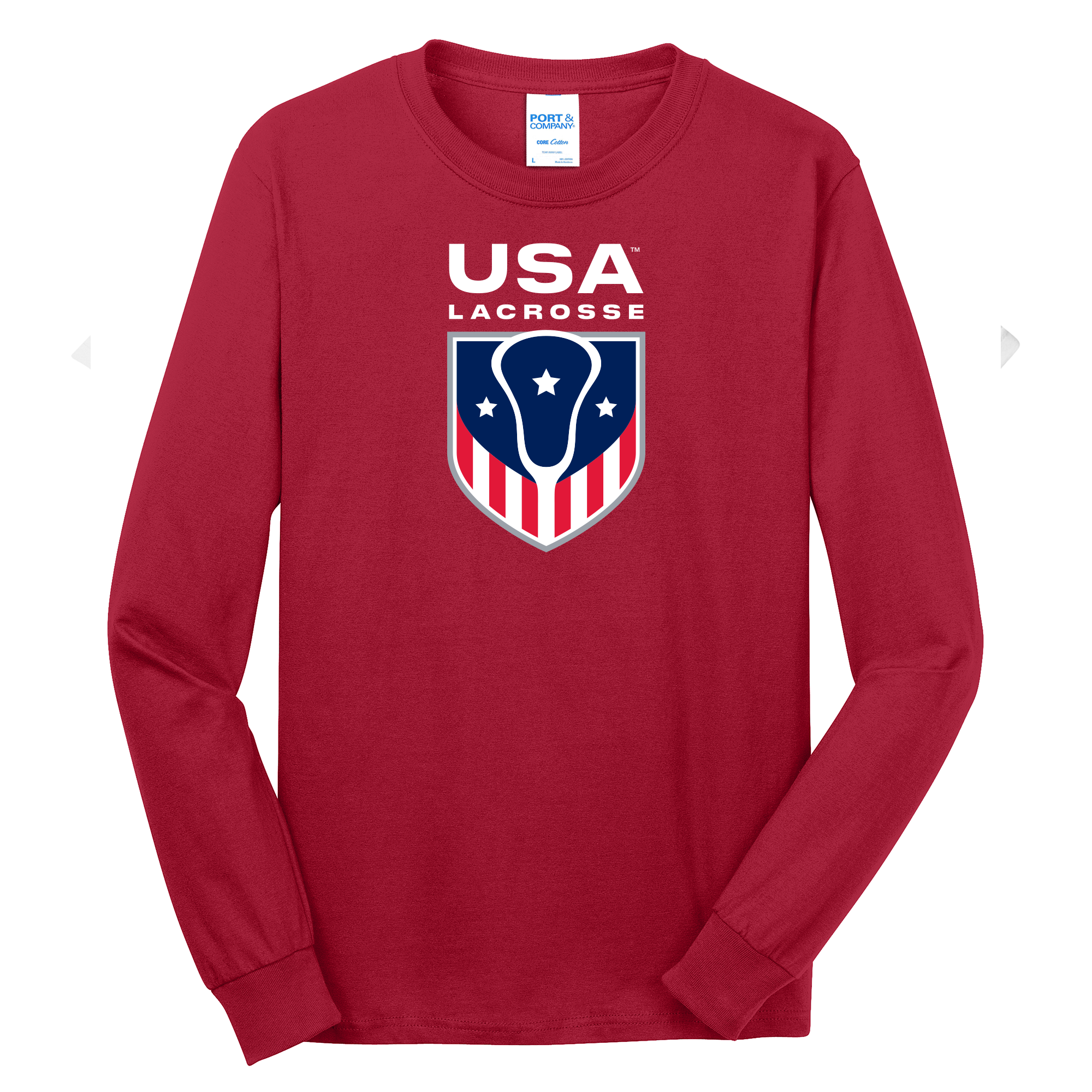 Adult's USA Lacrosse Cotton Long Sleeve