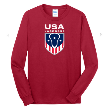 Adult's USA Lacrosse Cotton Long Sleeve