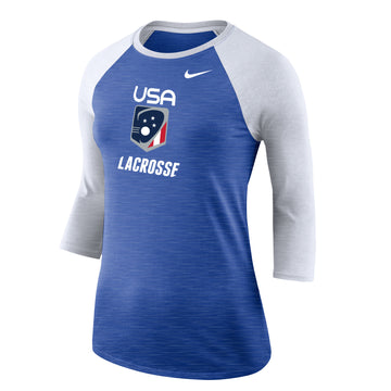 FINAL SALE - Women's USA Nike Dri-FIT Cotton 3/4 Sleeve T-shirt