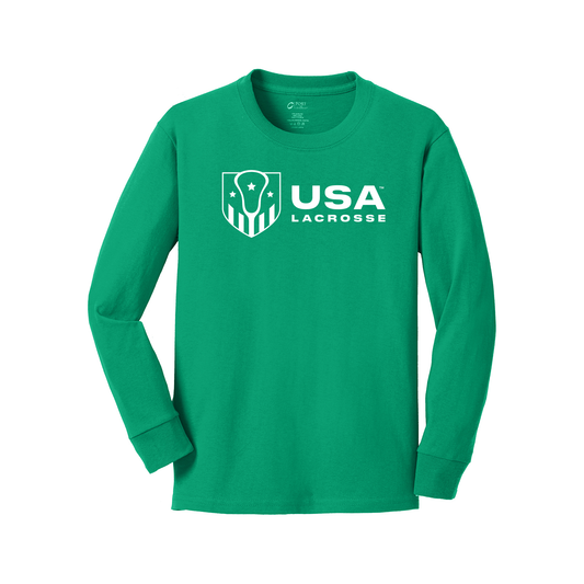 FINAL SALE - Adult USA Lacrosse Green Long Sleeve