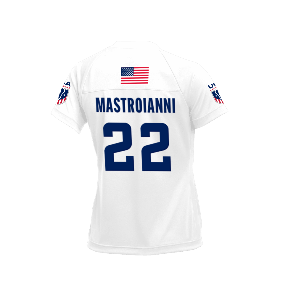 USA Lacrosse Nike Ally Mastroianni Jersey Youth Girl's / White / L