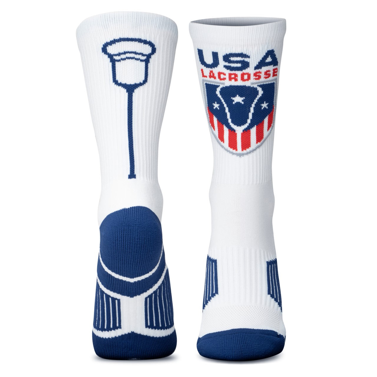 Youth & Adult USA Lacrosse Mid-Calf Socks